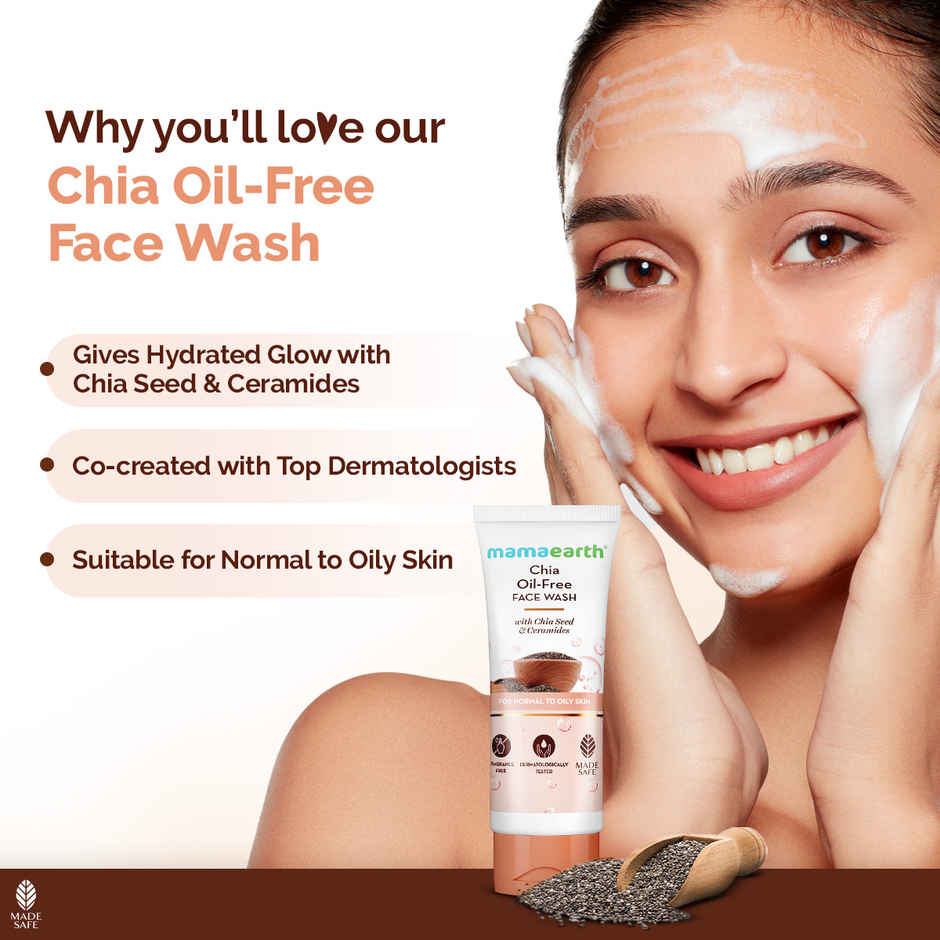 Mamaearth Chia Seed & Ceramides Oil-Free Face Wash