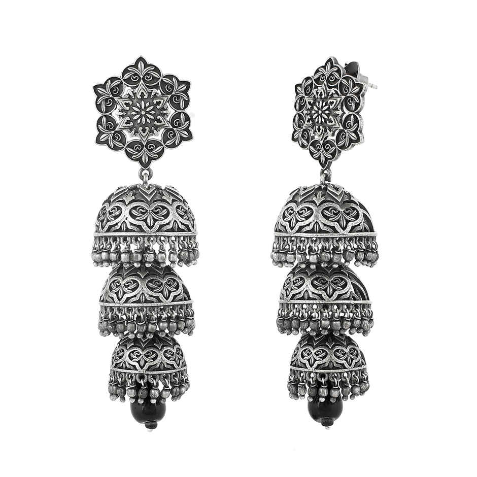 Voylla Nrityotsava Falguni 3 Layers Jhumka Earrings