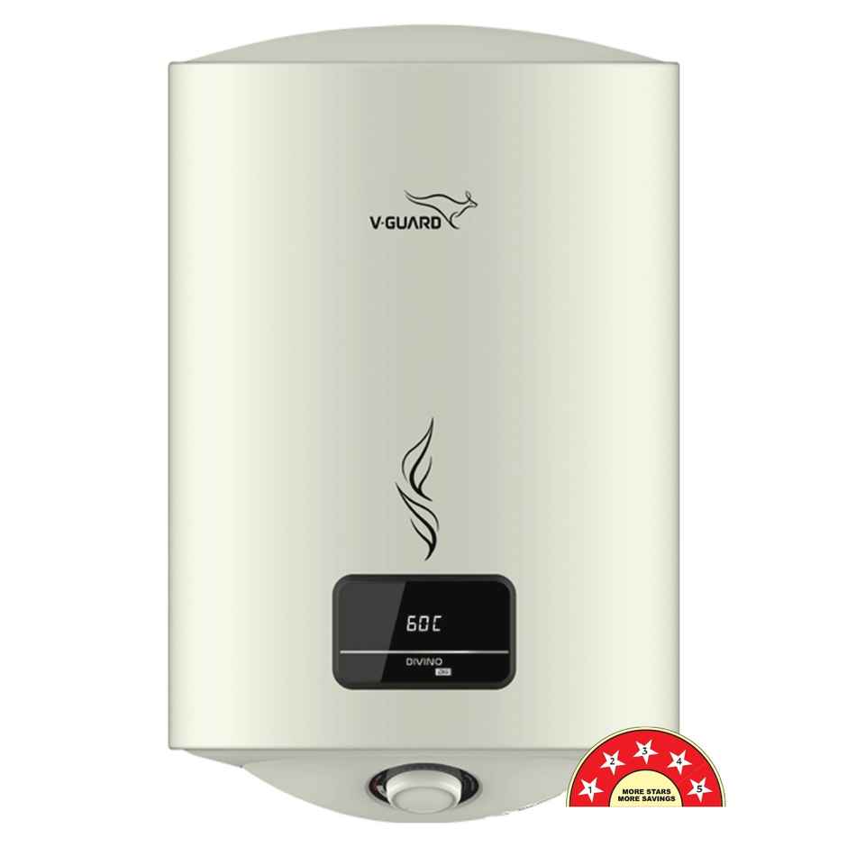 V-Guard Divino Dg Geyser 25 Litre Water Heater For Home| White