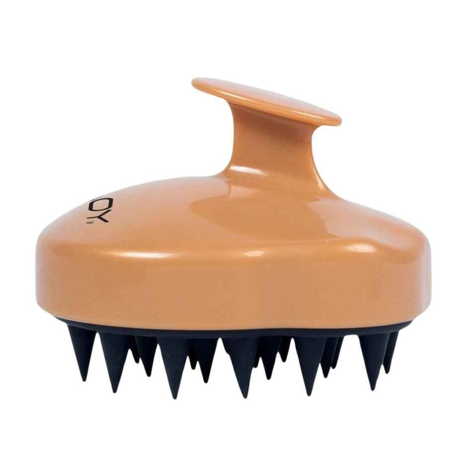 Hair Scalp Massager Shampoo Brush with Soft Silicone Bristles Manual Head Massager Gold