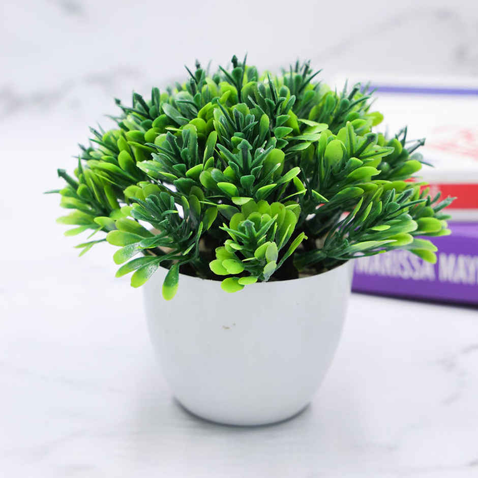 BAY6 Artificial Bonsai Green Plant with Pot