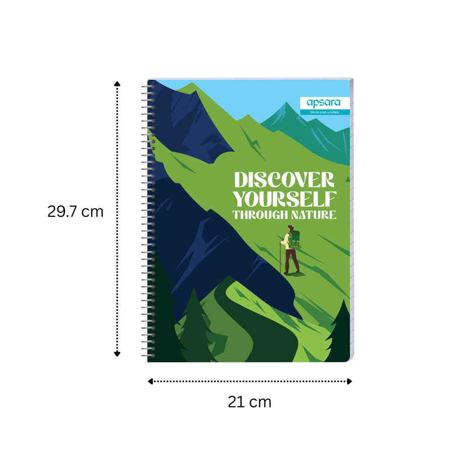 Apsara Spiral Notebook 6Subject 29.7 x 21 302Pages Unruled 60gsm (Covers May Differ)