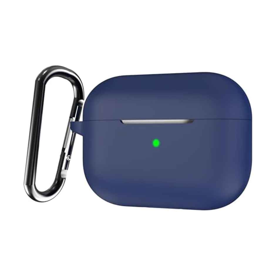 Sounce AirPods Pro 2nd Gen Case Cover | Shockproof Silicone with Keychain & LED Visible | Blue