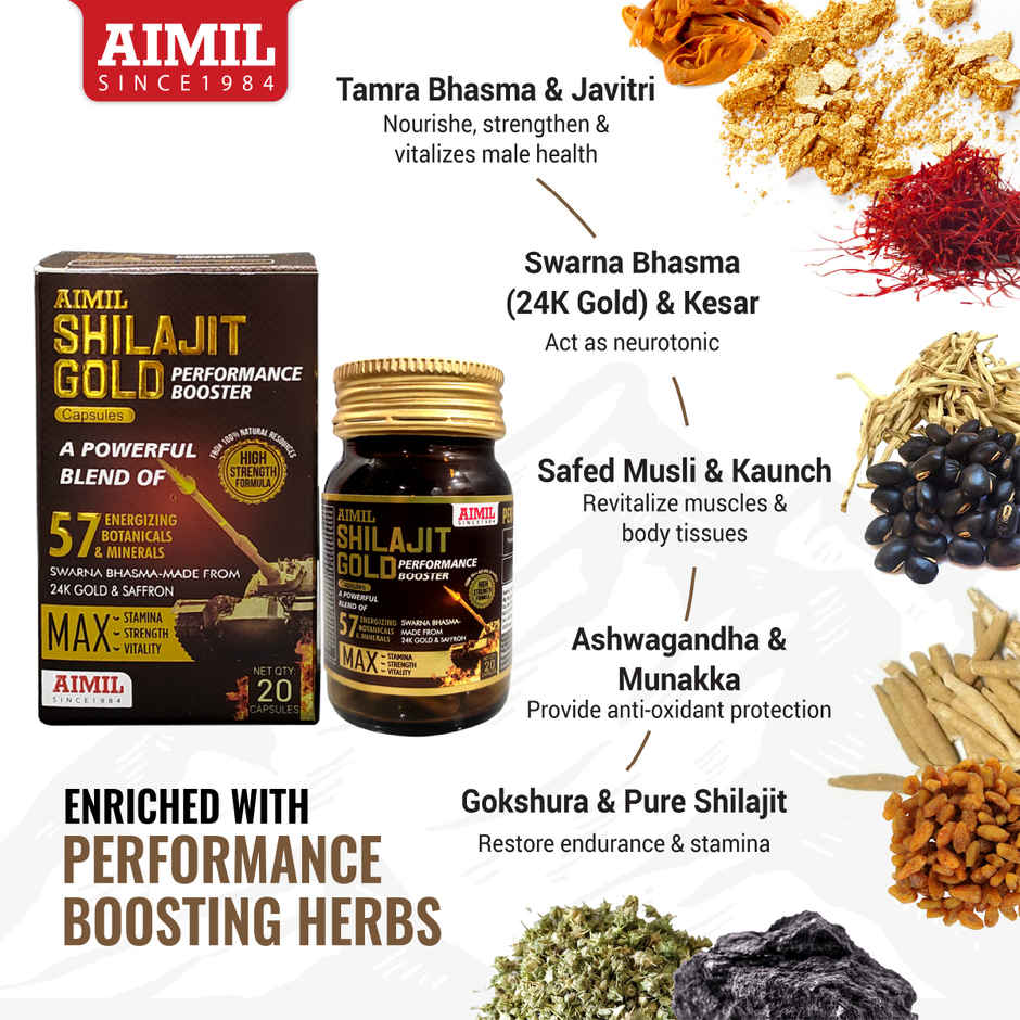 Aimil Shilajit Gold Capsule