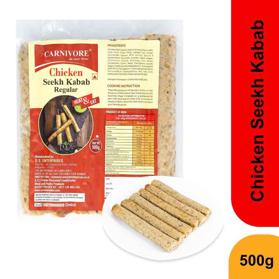 Carnivore Chicken Seekh Kabab | Ready To Cook