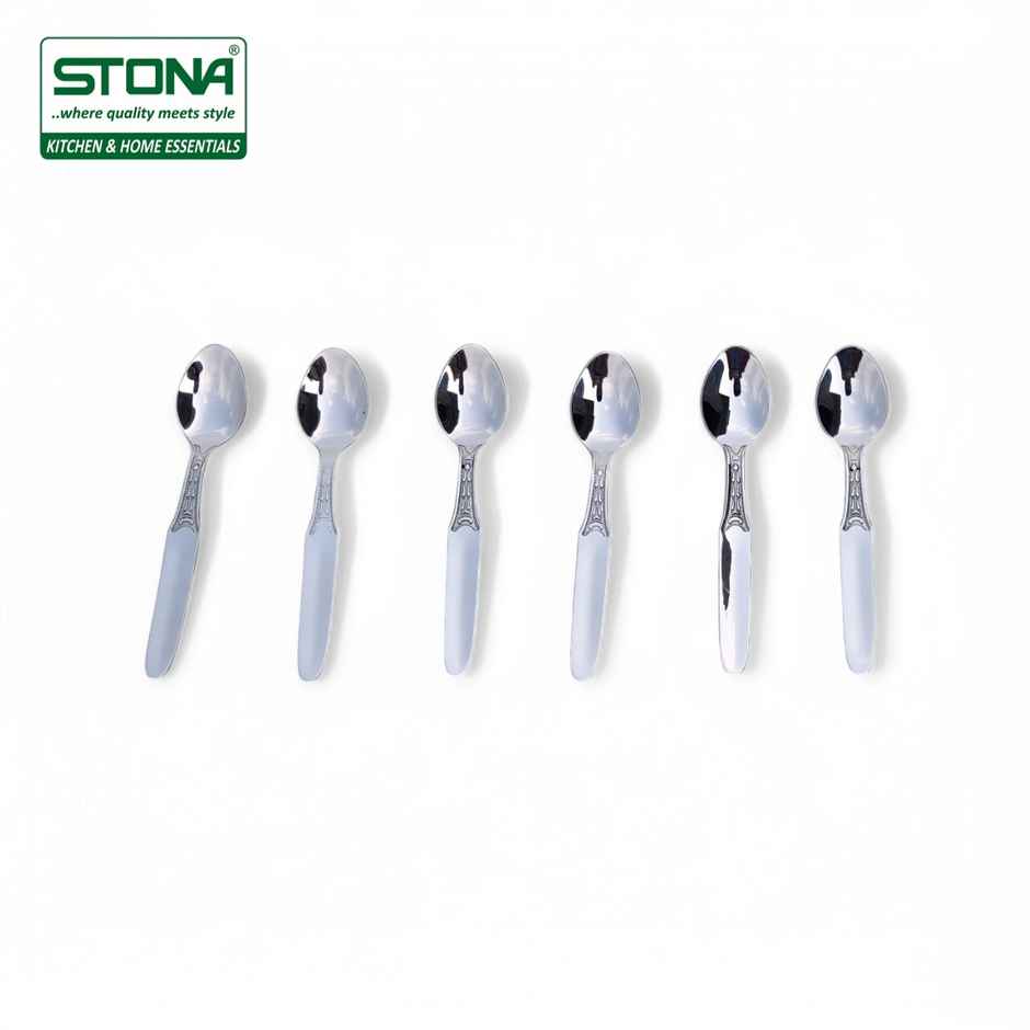 Stona Stainless Steel Spoon Set of 6 | for Spices, Canister