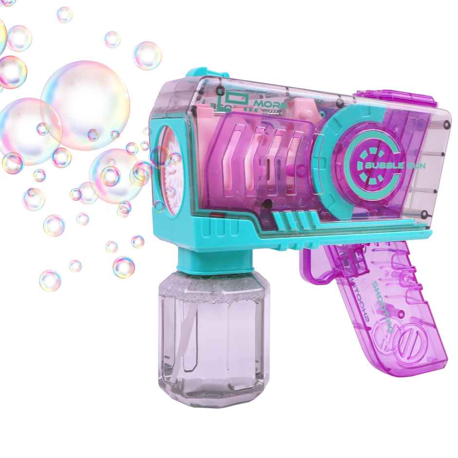 Toyshine Battery Operated Automatic Bubble Machine With Led Lights | Transparent Bubble Blaster