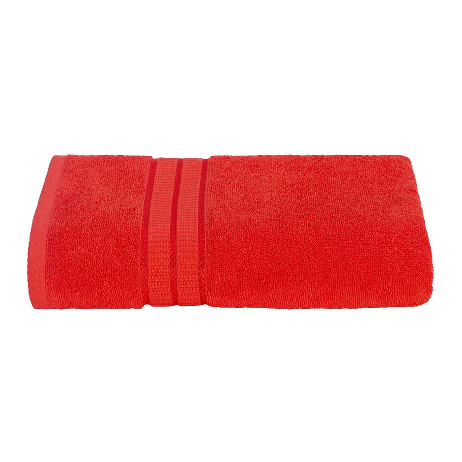 Superspun 100% Cotton- 420 Gsm- Vodre- Single Piece- Bath Sheet- Size:90 x 180 - Red