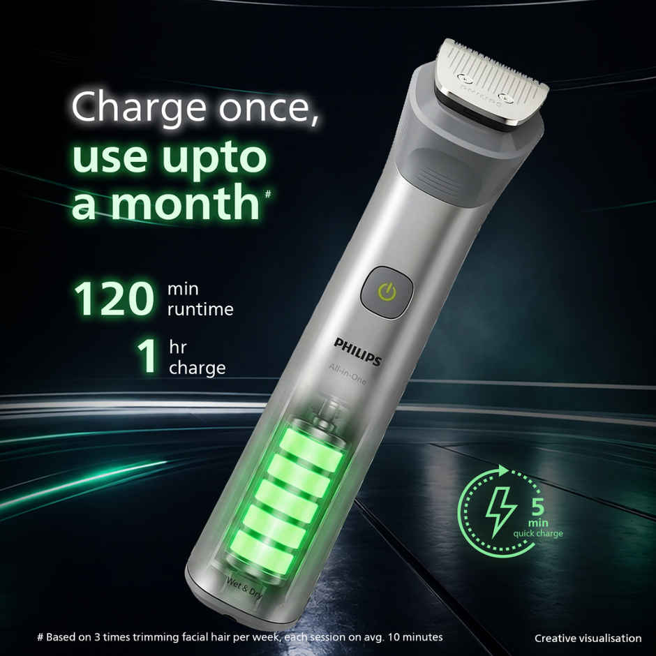 Philips All in One Trimmer 5000 Series 11 in 1 with BeardSense & Self Sharpening Blades MG5932/15