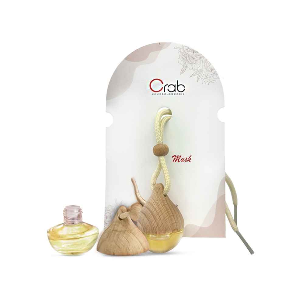 Crab Premium Musk Hanging Car Perfume Pod | Elegant & Long-Lasting Luxury Air Freshener