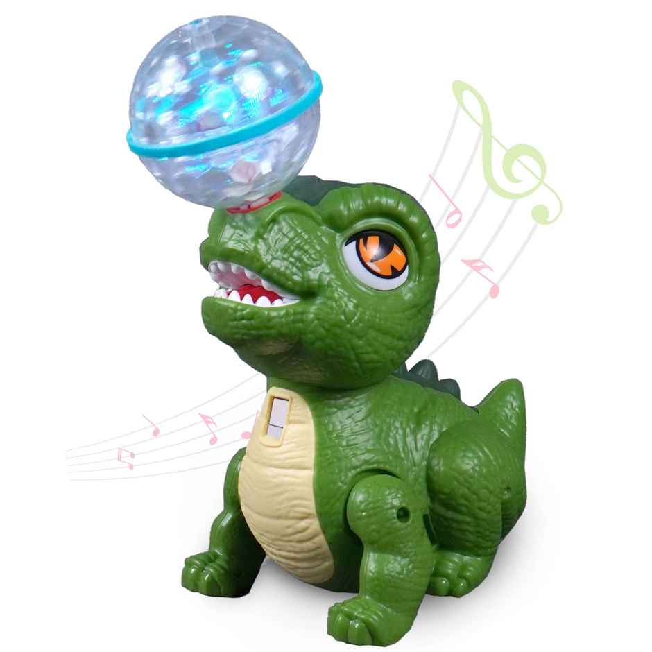 Toyshine Battery Powered Robotic T-Rex Dino Rotating Head Ball 360 Degree Stunt