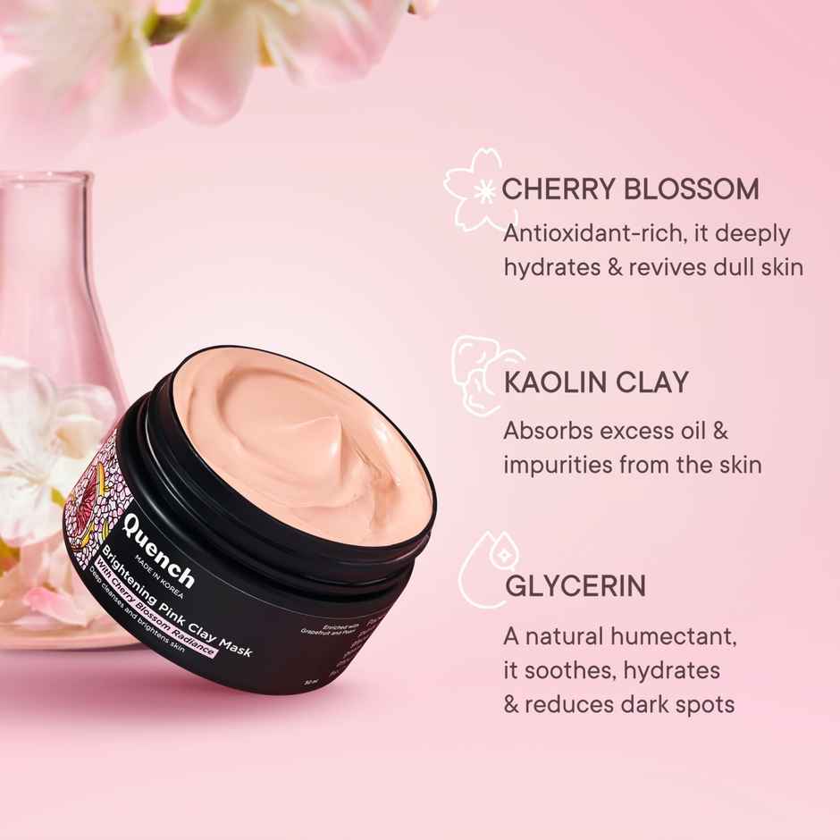 Quench Mon Cherry Brightening Pink Clay Mask