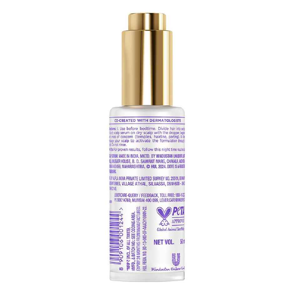Dove Scalp+Hair Therapy Density Boost Revitalizing Scalp Serum- 2.5% Niacinamide &1.5% Zinc-Peptides