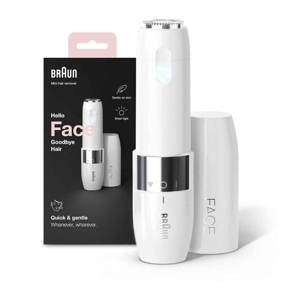 Braun Face Mini Hair Remover Fs1000 Electric Facial Hair Removal For Women Quick With Smartlight