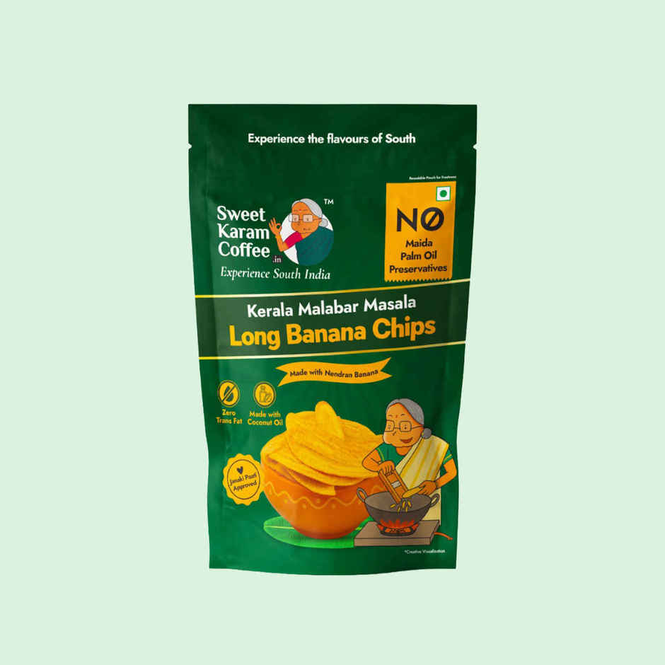 Sweet Karam Coffee Kerala Malabar Masala | Long Banana Chips | No Palm Oil