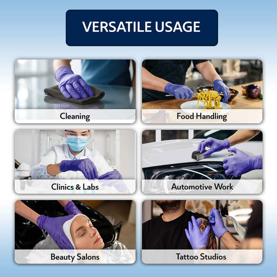 Quarant Nitrile Disposable Hand Gloves | Powder-Free, Medium