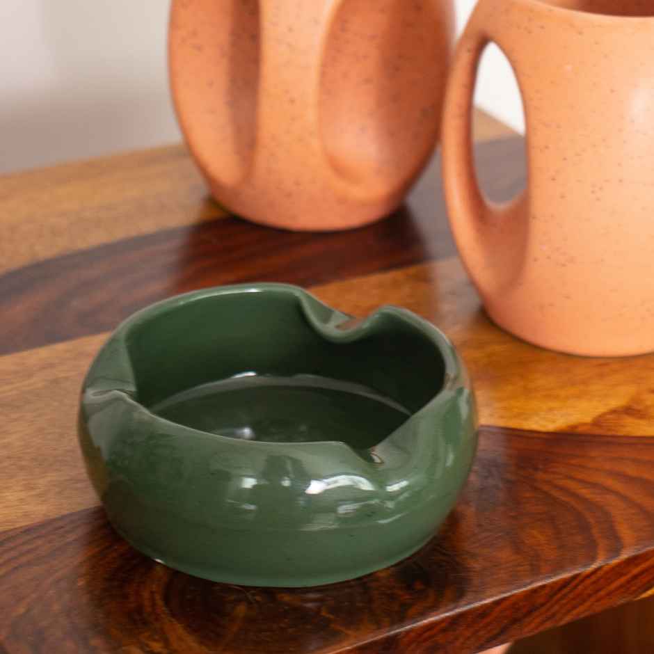 Gaachi Ashtray in Green | Handcrafted Ceramic Home Products