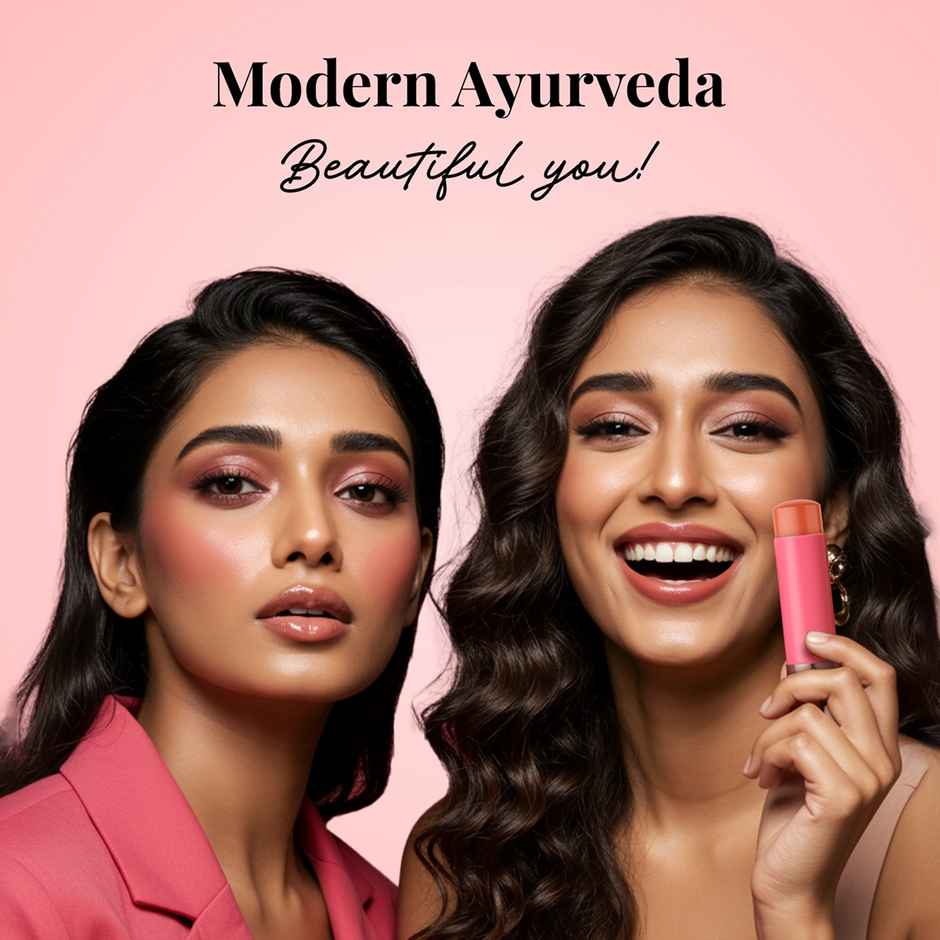 Just Herbs Peach Born To Blush Long Stay Dewy Stick With Shea For Eyes Cheeks And Lips