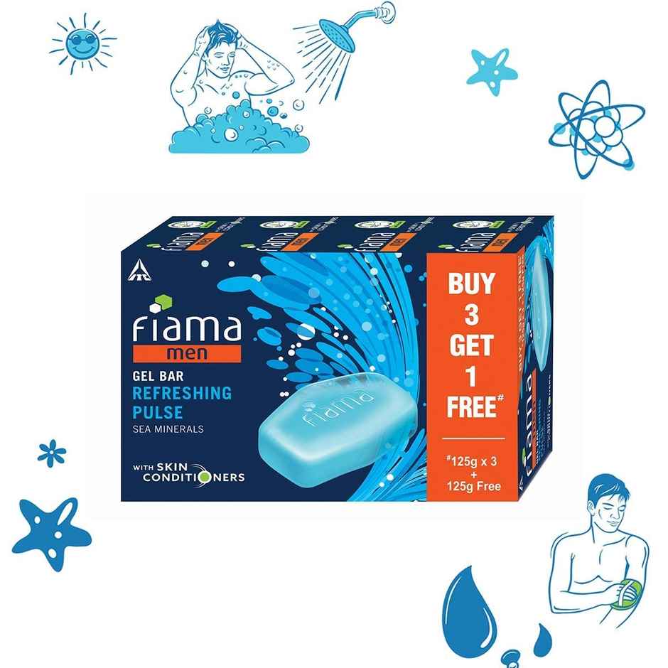 Fiama Men Refreshing Pulse Gel Bar (Buy 3 Get 1 Free)