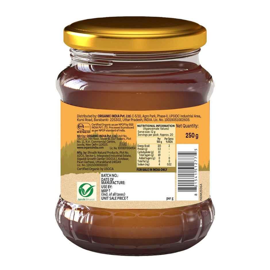 A TATA Product - Organic India, Himalayan Multi Floral Honey, Rich in Nutrients, Antioxidants