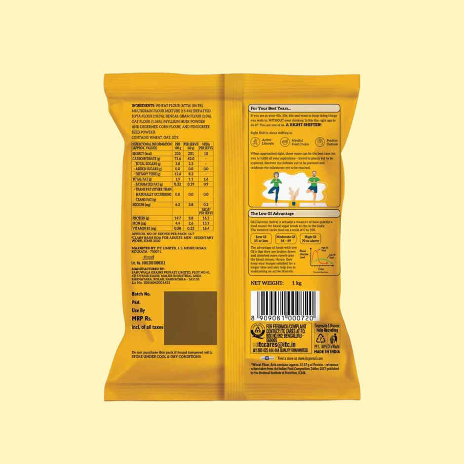 Right Shift High Protein Multigrain+ Atta | High Fibre, Low GI