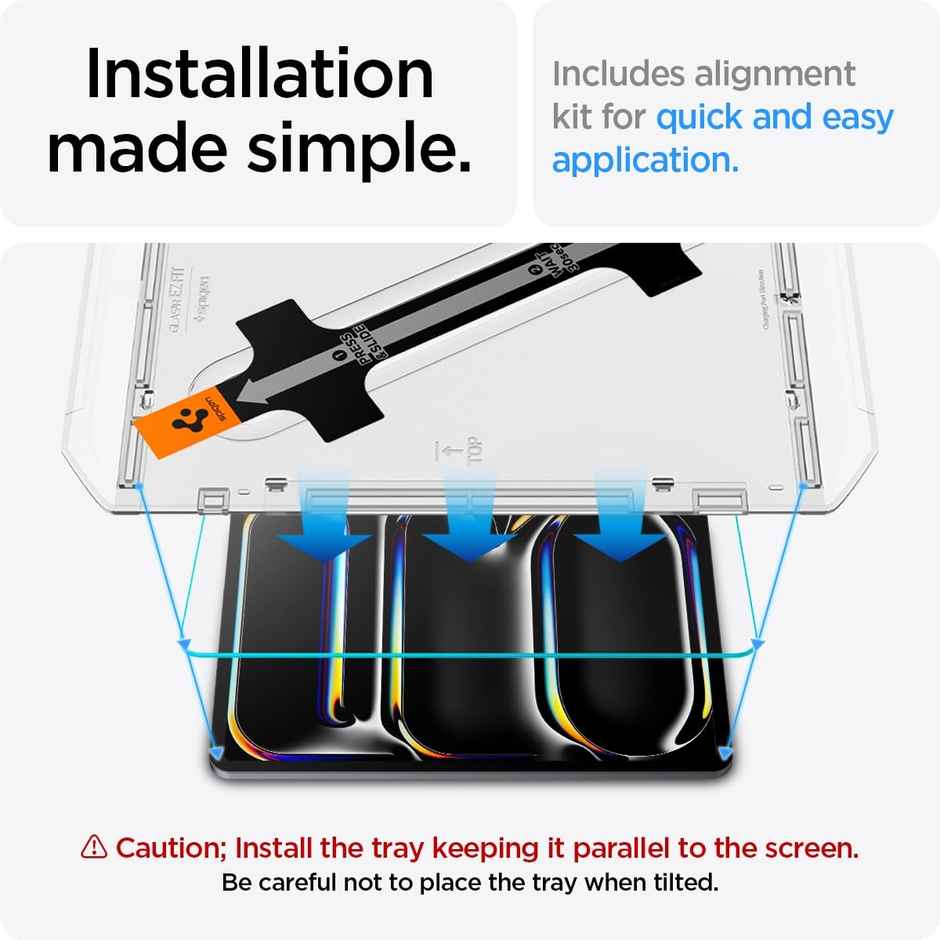 Spigen EZ Fit Tempered Glass Screen Guard Protector For Apple iPad Pro 11 inch (2024) - 1 Pack