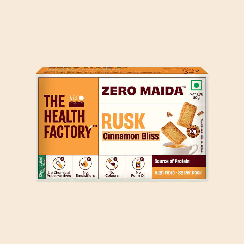 The Health Factory Cinnamon Rusk | Zero Maida