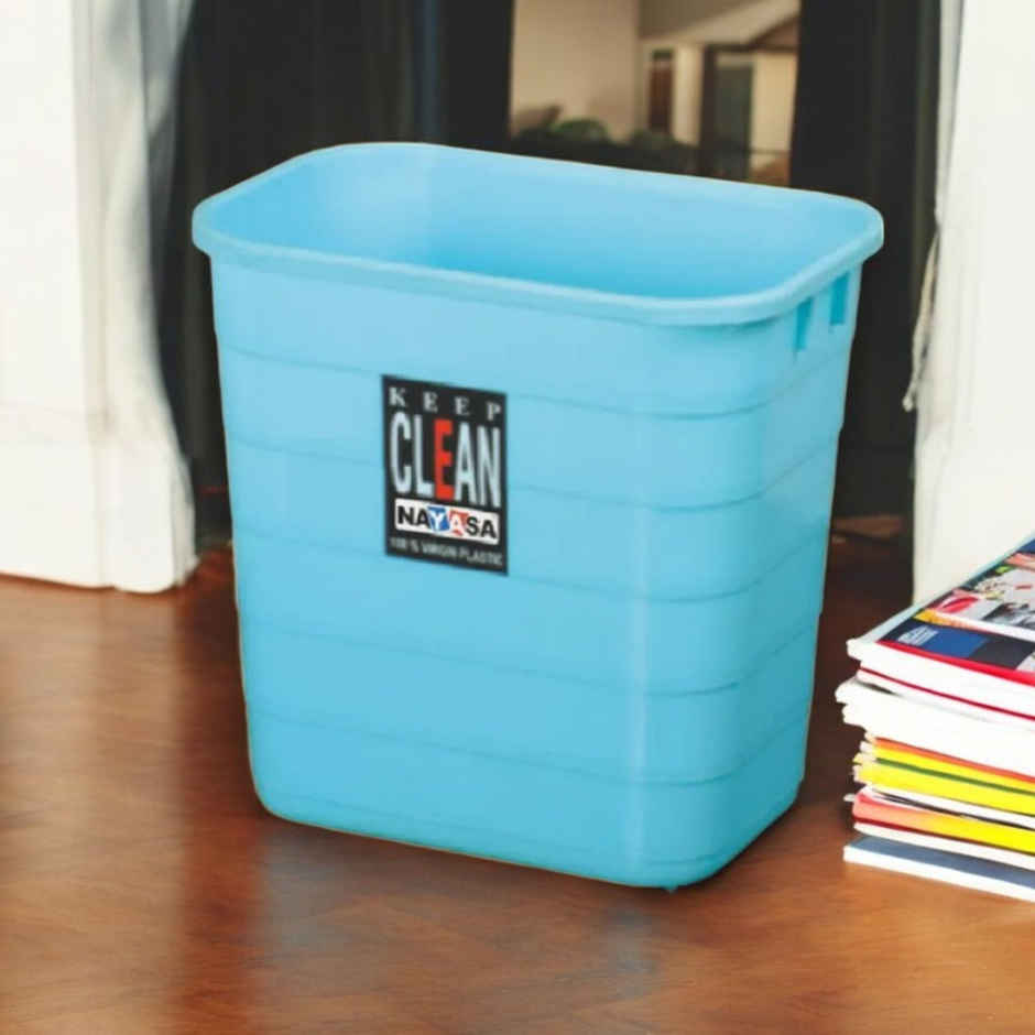 Nayasa Waste Paper Open Top Dustbin Durable Plastic Garbage Bin | Assorted