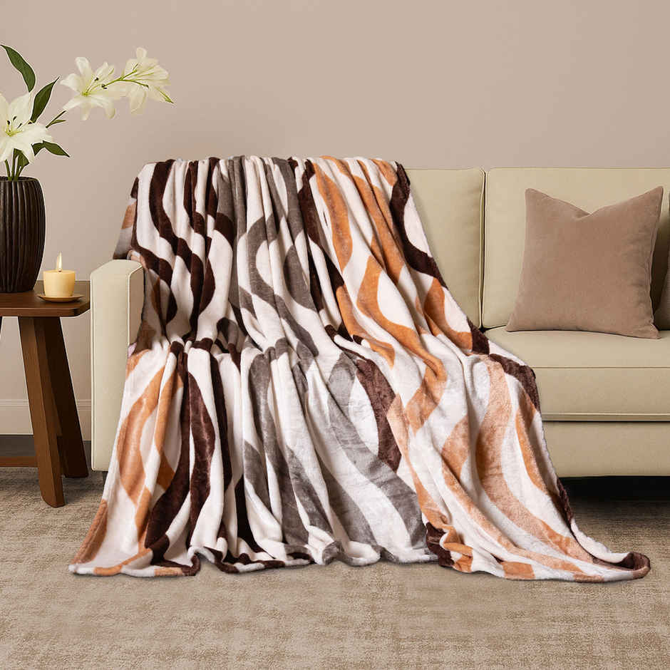 Home Elegance by myTrident Double AC Blanket | Mild Weather Flannel Tidal