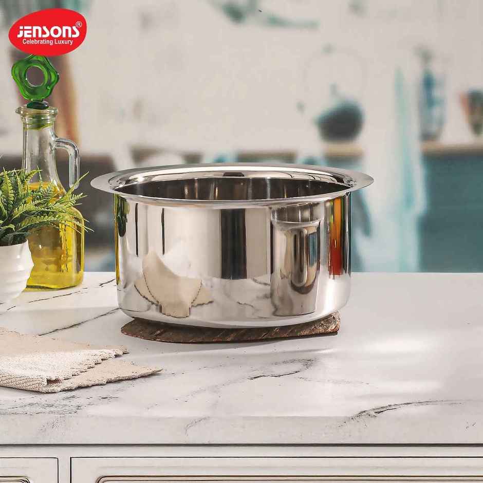 Jensons Stainless Steel Flat Bottom Tope 14 In Induction Compatible