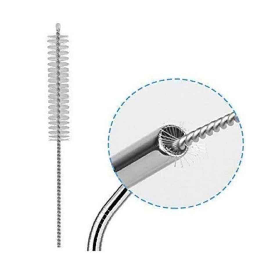 Soham Housewares Reusable Stainless Steel Straw With Cleaning Brush- Long Metal Straws For Drinking