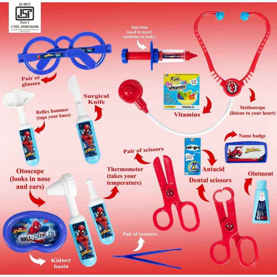 Itoys Little Doctor Set- Spiderman | 15 Pcs