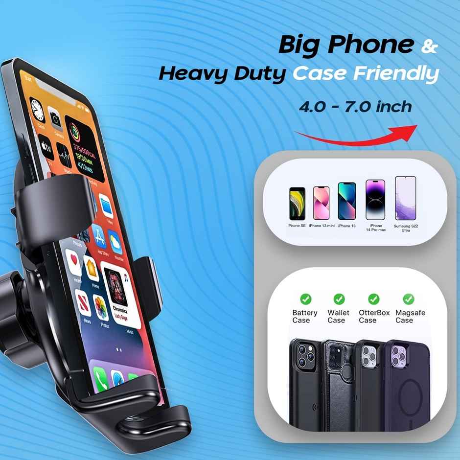 Kratos windshield Car Mobile Holder with one click | 360 Degree Rotatable| Multiple View Angles