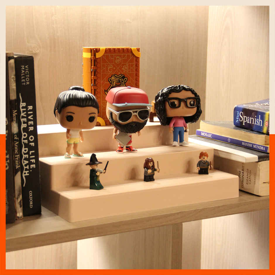 Bathla Set of 2 Shelf Organiser for Home, Office & Kitchen - Taro | Space-Saving | Pearl White