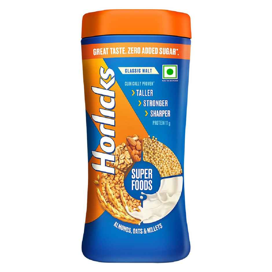 Horlicks No Added Sugar Nutrition Drink Jar | Superfoods