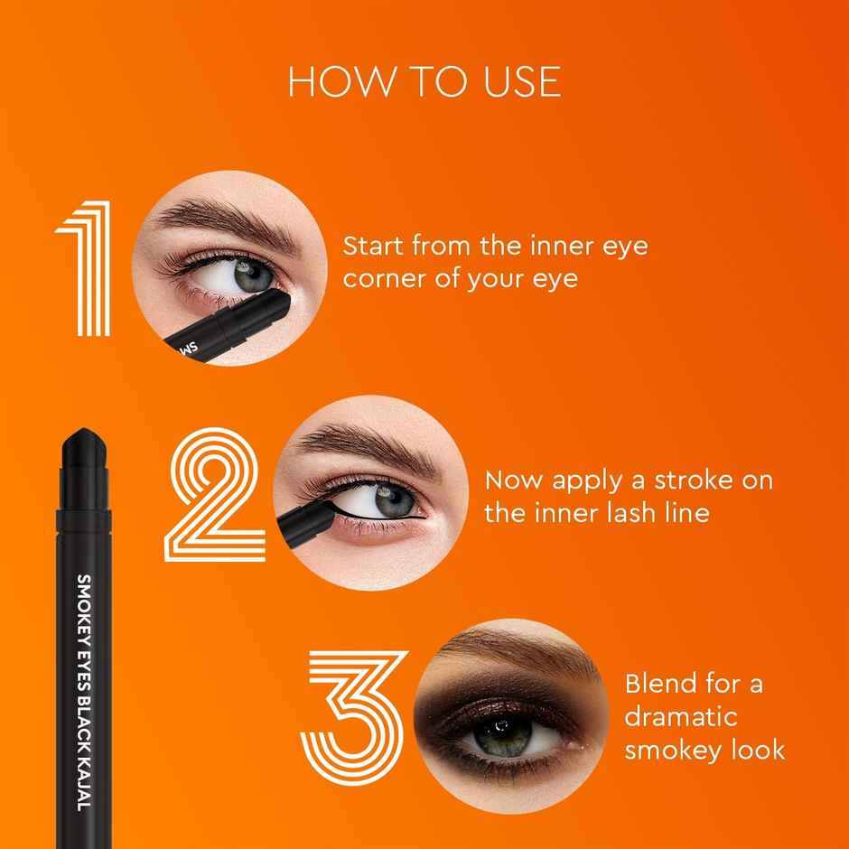 Vlcc Smokey Eyes Black Kajal