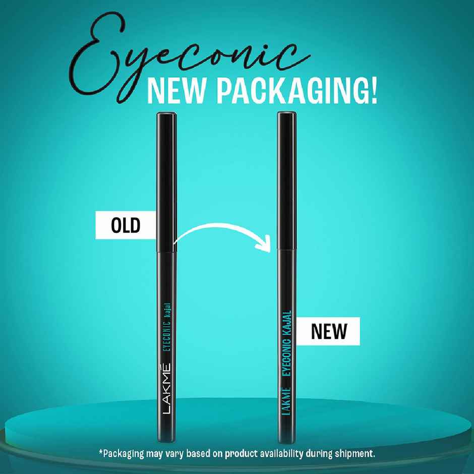 Lakme 9 to 5 Eyeconic Kajal | Smudgeproof | Waterproof | lasts upto 24 Hrs | Turquoise