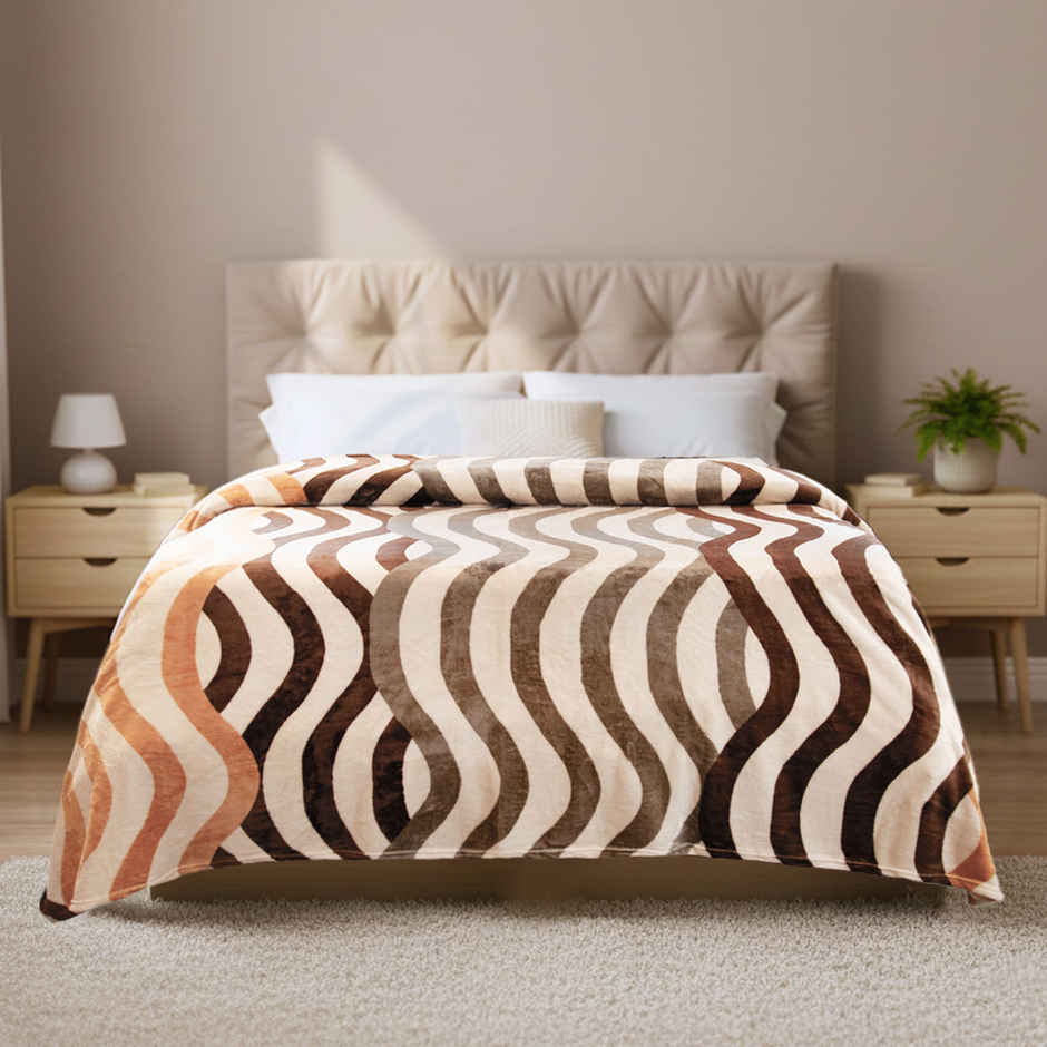 Home Elegance by myTrident Double AC Blanket | Mild Weather Flannel Tidal