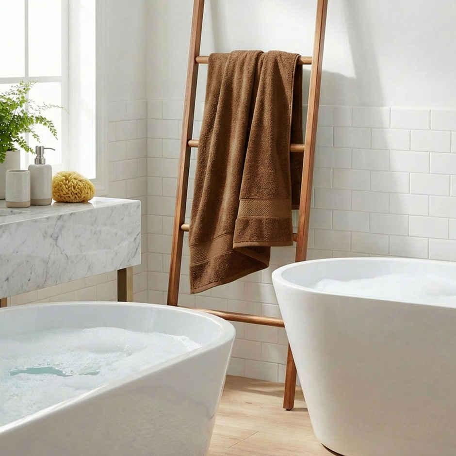 Mytrident Urban Comfort Cotton Bath Towel | Coconut Shell