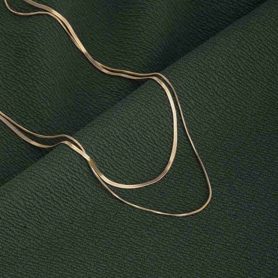 Palmonas Plain Chain Two Layer Necklace For Womens | Waterproof And Anti-Tarnish