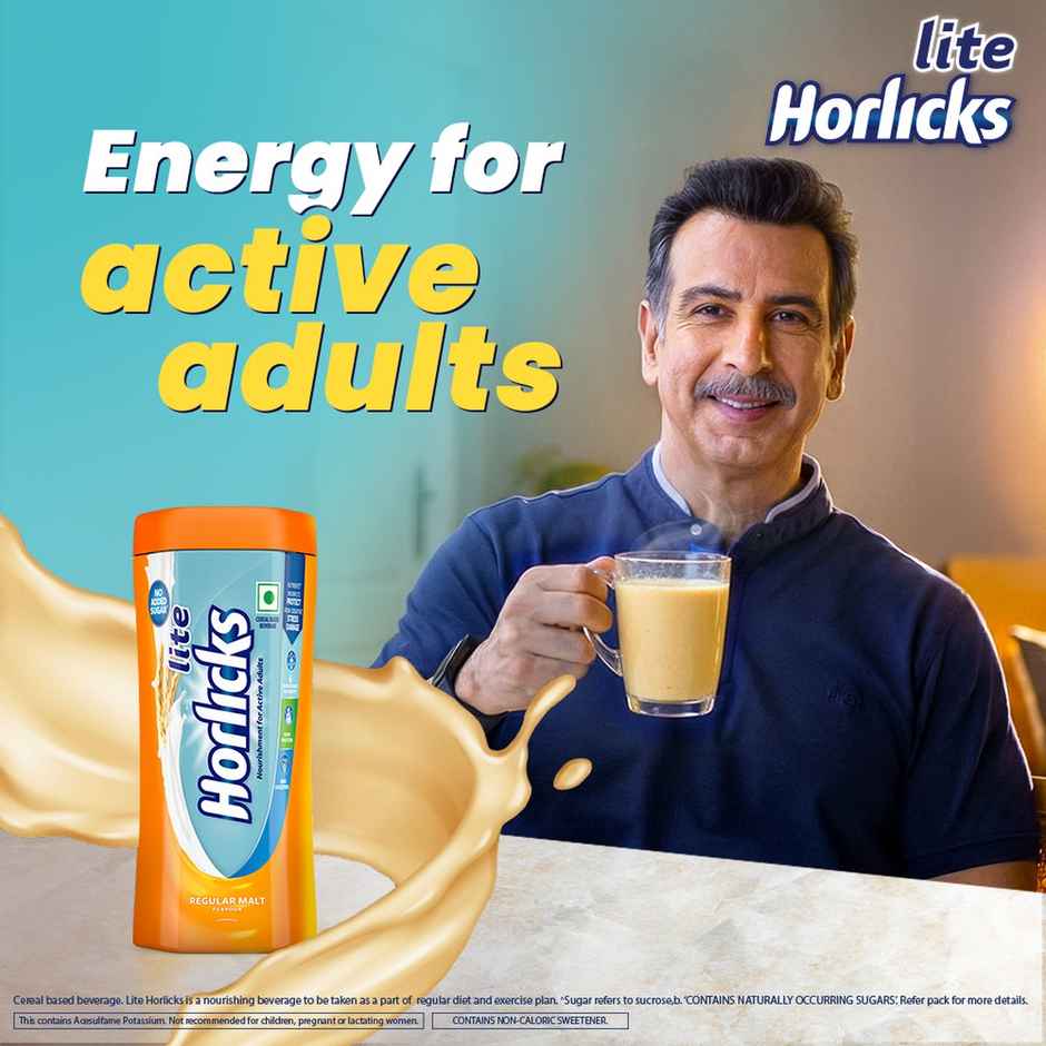 Horlicks Lite Jar Regular Malt Drink Mix