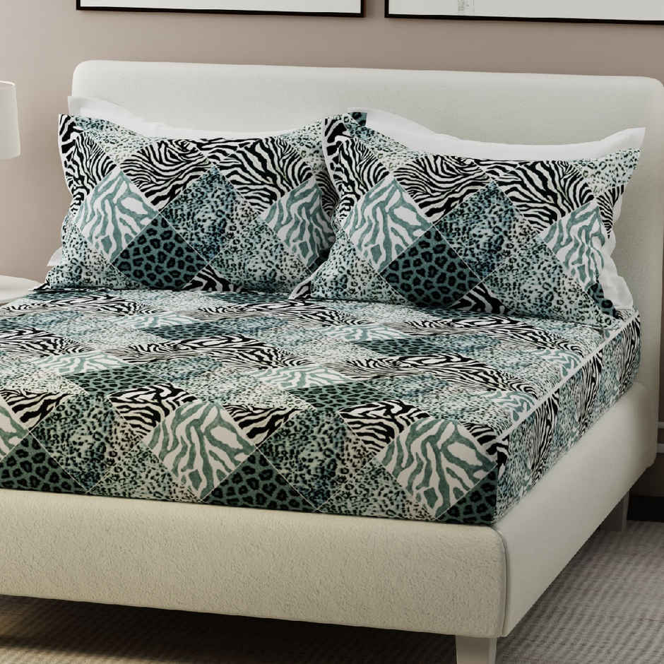 Boutique Living Untamed 100% Cotton 270 TC Bedsheet with 2 Pillow Covers