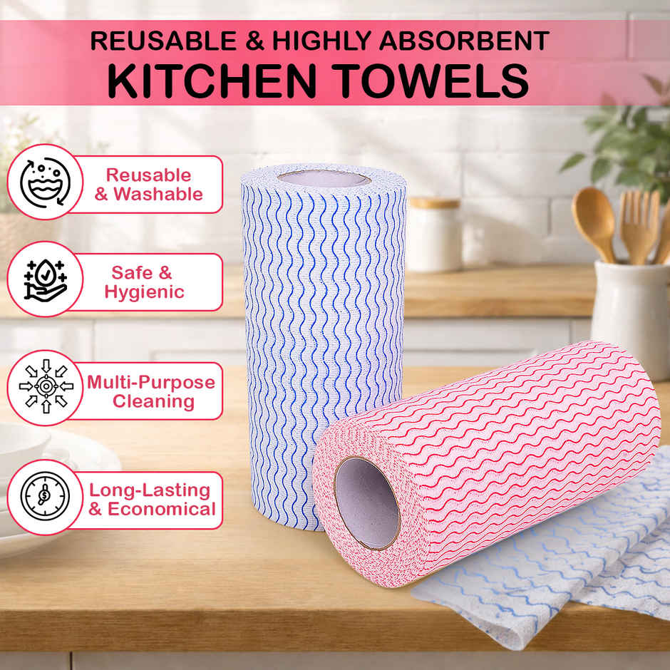 GINNI Superwipe Kitchen Towel Roll | 80 Pulls | 23 x 21 cm