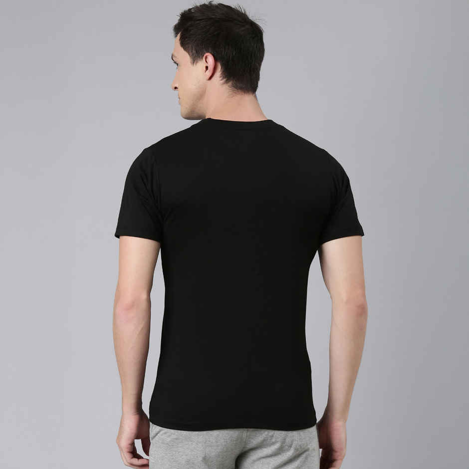 Rupa Jon Men's Round Neck T-Shirt Style | RJ 901 | Jet Black - S