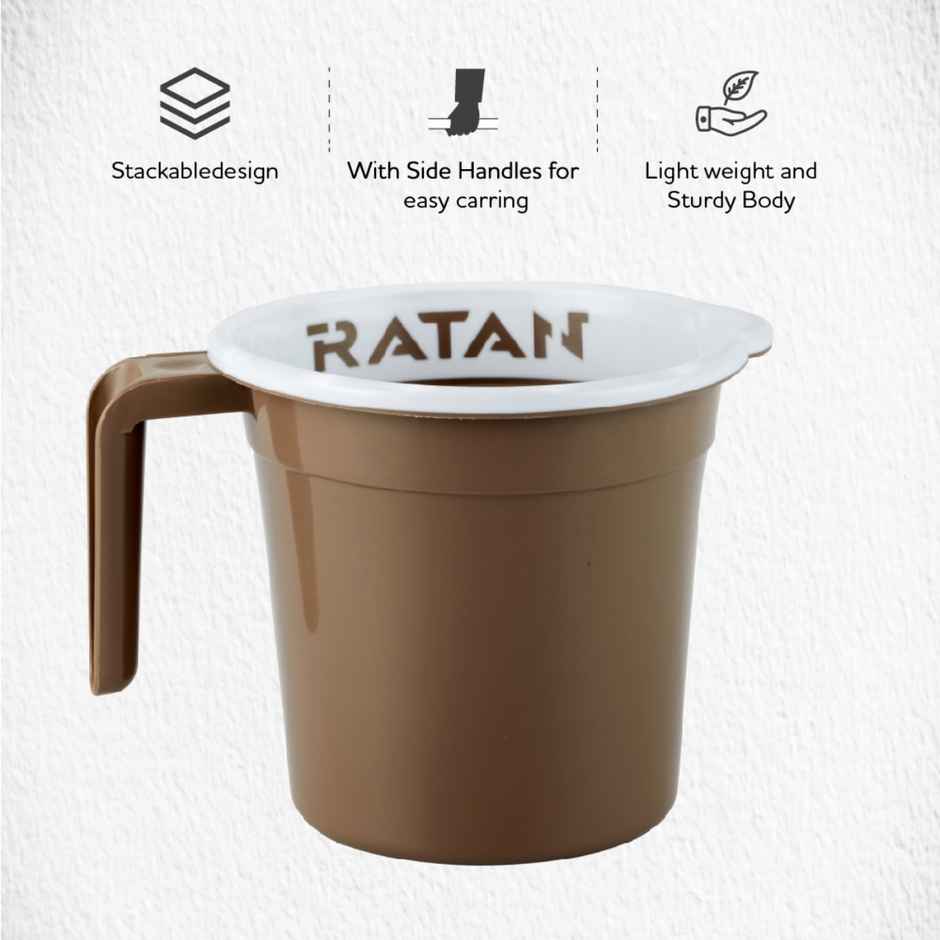 Ratan Plasticware Gloria Mug 1.5 L | Brown