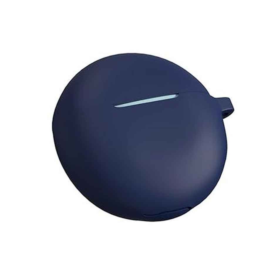 Sounce Silicone Case Cover for Oppo Enco Buds 2 | Shockproof | Anti-Dust with Carabiner | Blue