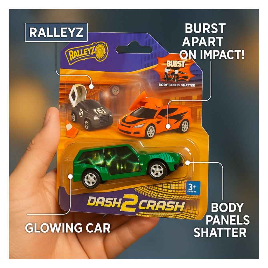 Hamleys RALLEYZ Dash 2 Crash Military Truck Toy for Kids | Green Die Cast Vehicle