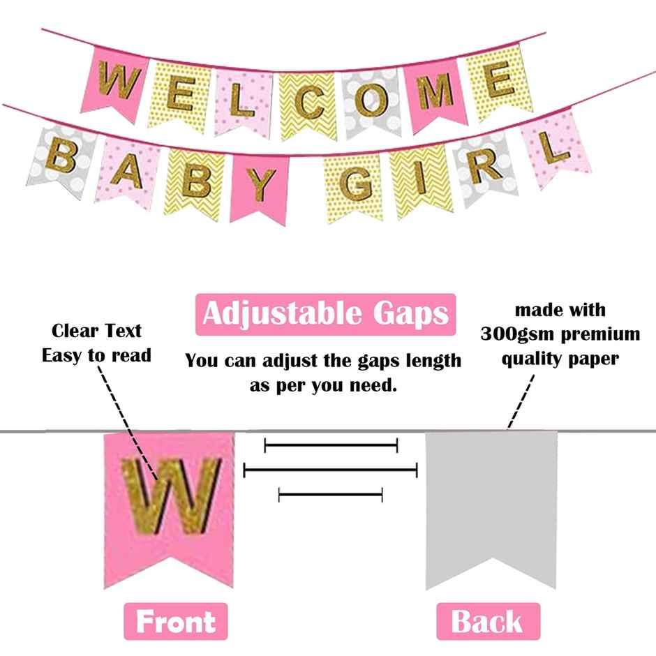 Party Propz Welcome Baby Decoration - Pack Of 47