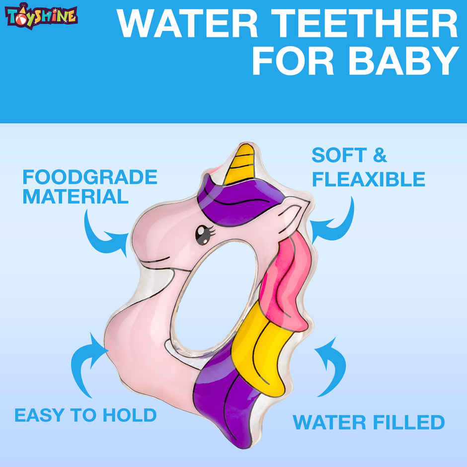 Toyshine Newborn Plastic Aquacool Water-Filled Baby Teether | Cools & Massages BAUe Gums | 4 Pack
