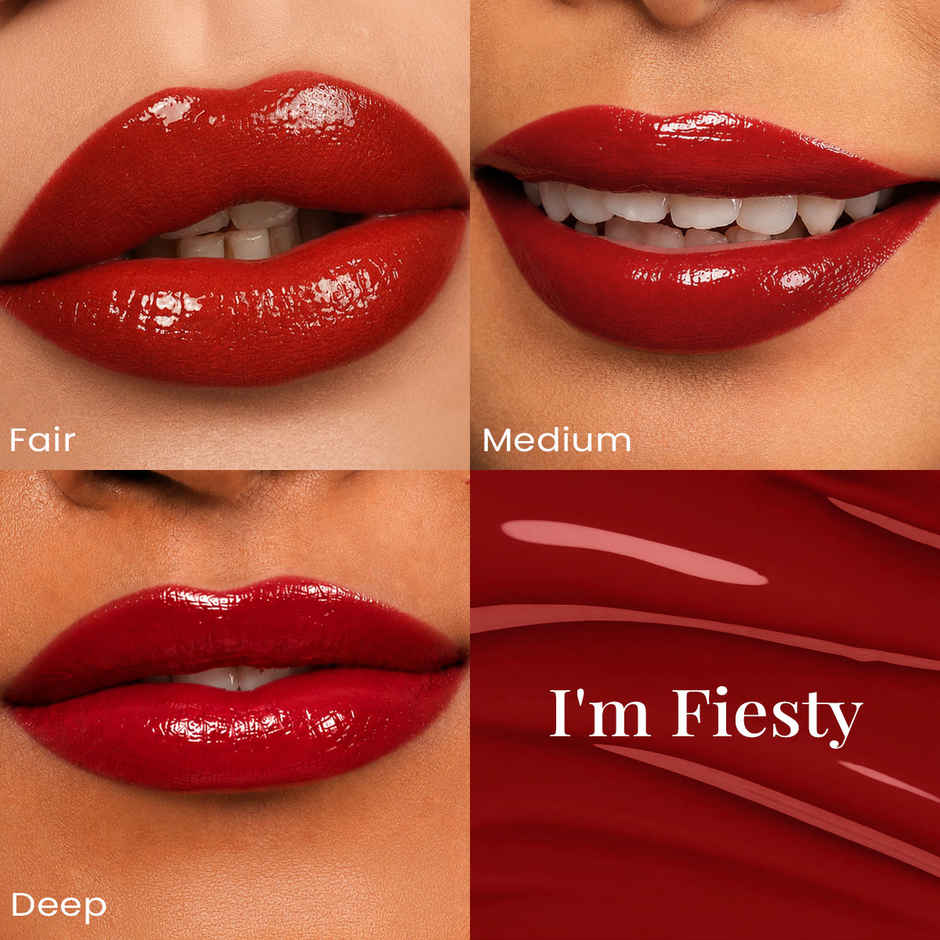 Staze Gloss Lock 2-in-1 Liquid Lipstick + Clear Gloss | Transferproof  | 06 Im Feisty | 7g